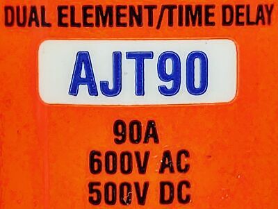 Ferraz Shawmut AJT90 600VAC/300VDC 90 A Class J Current-Limiting Time-Delay Fuse