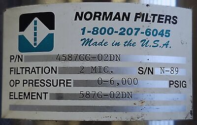 Norman 4587GG-02DN High Pressure (6K psi