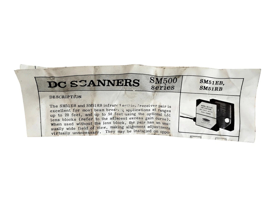 Banner Engineering SM51EB 18585 10-30 V DC LED Scanner Emitter