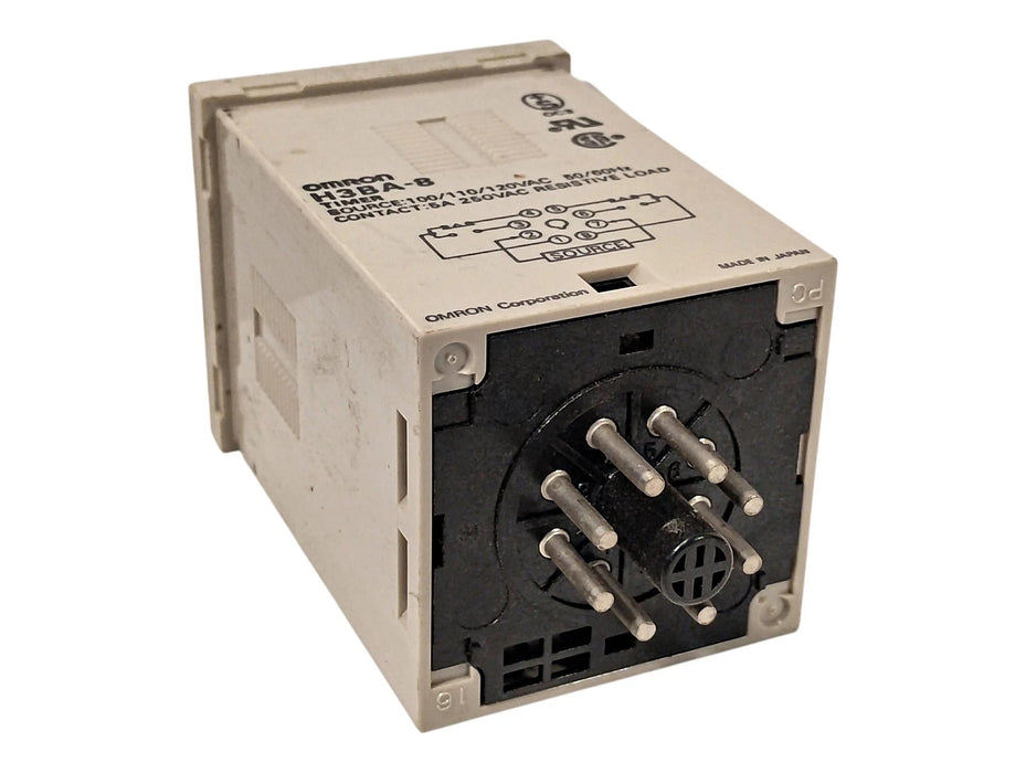 Omron H3BA-8 100/110/120 V AC 8-Pin 0.5 Seconds - 100 hours Multi-Range Timer