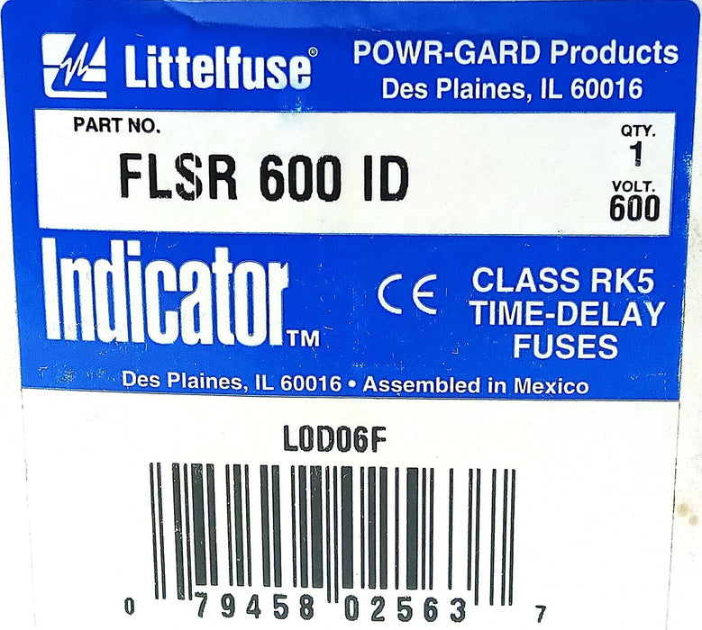 Littelfuse FLSR 600 ID 75-600 V 600 A Class RK5 Current-Limiting Time-Delay Fuse