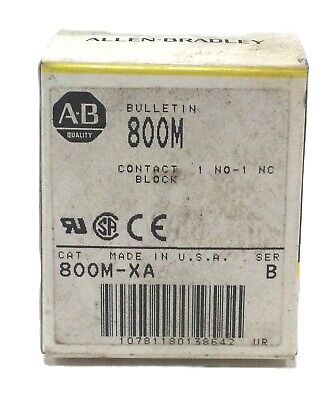 Allen-Bradley 800M-XA Ser B Contact Block 1NO/1NC