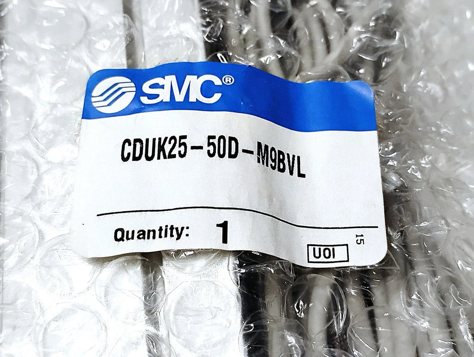 SMC CDUK25-50D-M9BVL Double-Acting Guided-Rod Cylinder w/ Auto Switch