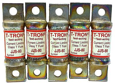 Bussmann JJS-80 T-TRON 600 VAC 80 A Class T Current-Limiting Fast-Acting(F) Fuse