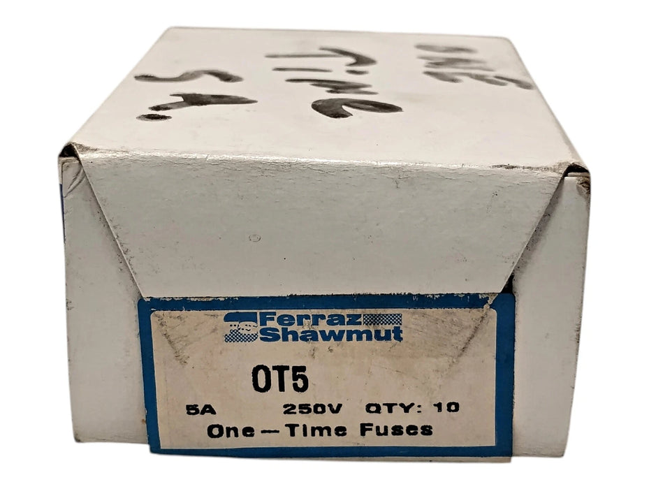 Ferraz Shawmut OT5 250 V AC/DC 5 A Fast-Acting One-Time Fuses