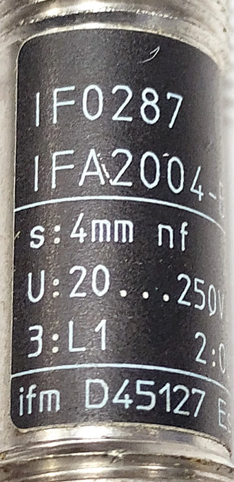 Efector IFA2004-BBOW/SL/LS-100AK IF0287 20-250 V AC Inductive Proximity Sensor