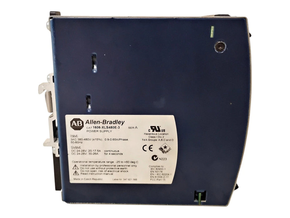 Allen-Bradley 1606-XLS480E-3 Ser A 380-480 V 3 PH 24-28 V DC PLC Power Supply