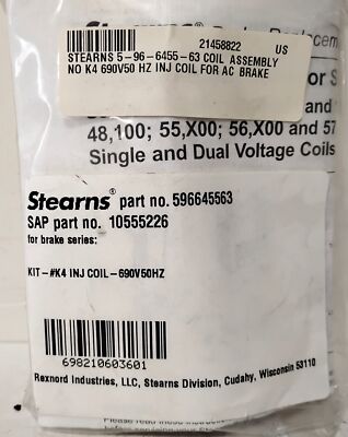 Stearns 596645563 690 V 50 Hz Size 4 Coil Kit