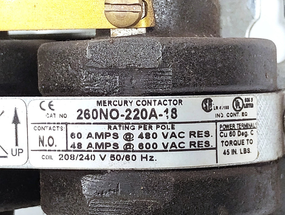 MDI 260NO-220A-18 208/240 VAC 60 A 2-Pole Contactor