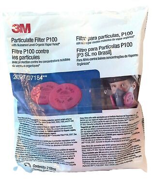 3M 2097 P100 Particulate Filters - 8 pcs (4 packs/pairs)
