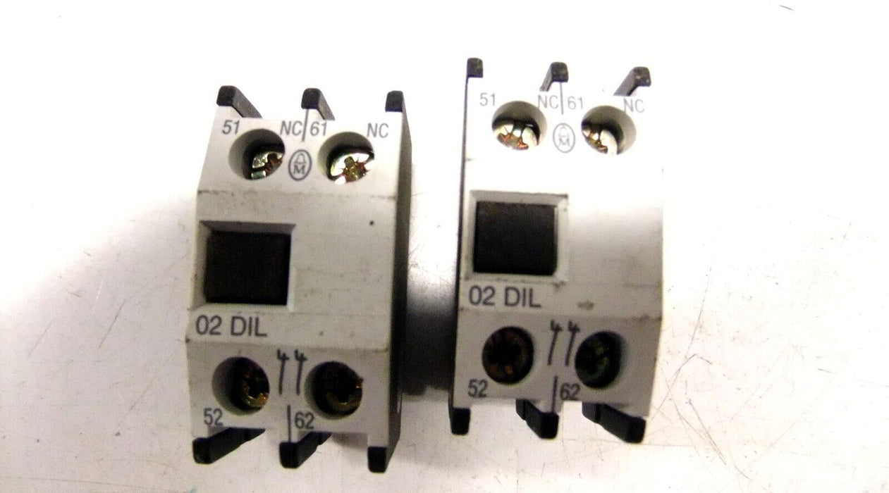 2 Moeller Auxiliary Contacts 02DIL
