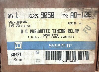 Square D 9050-AO-10E 110/120 V AC 1 NO/1 NC Open Type AC Pneumatic Timing Relay
