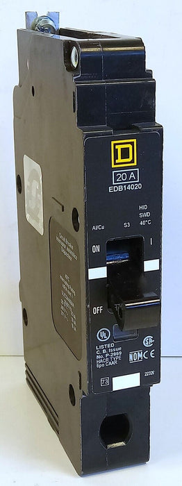 Square D EDB14020 277 V 20 A 1-Pole Circuit Breaker