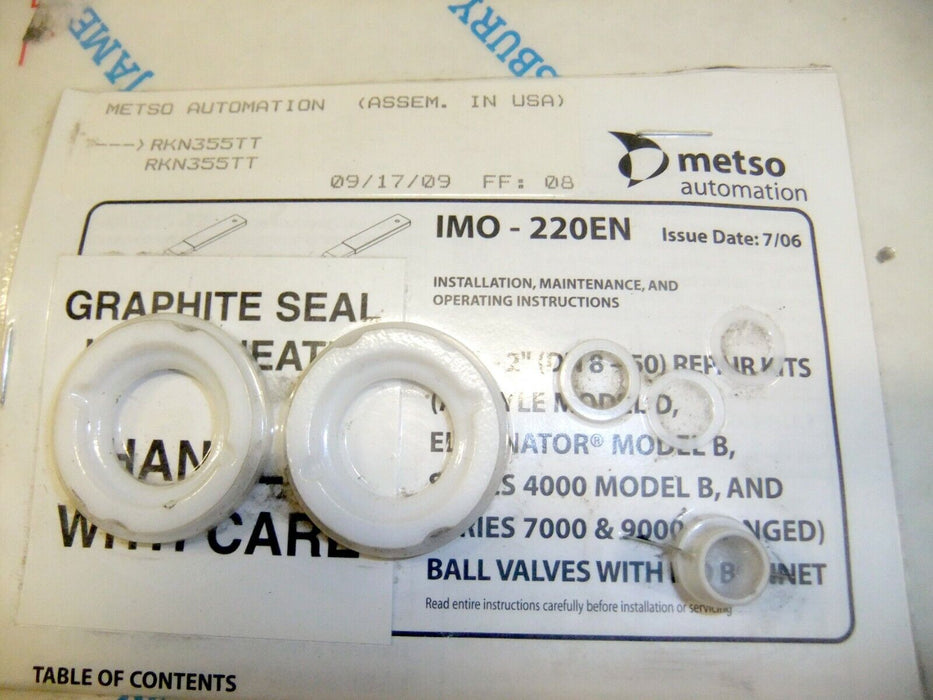 Jamesbury Valve Repair Kit RKN355TT