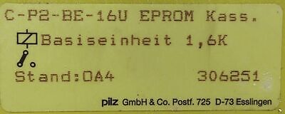 Pilz C-P2-BE-16U 306251 PITRONIK P2 PLC Processor