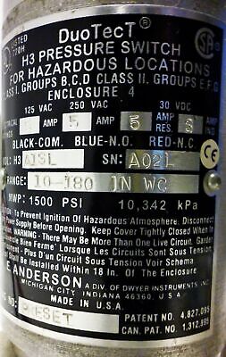 Dwyer H3A-1SL DuoTecT Pressure Switch for Hazardous Location