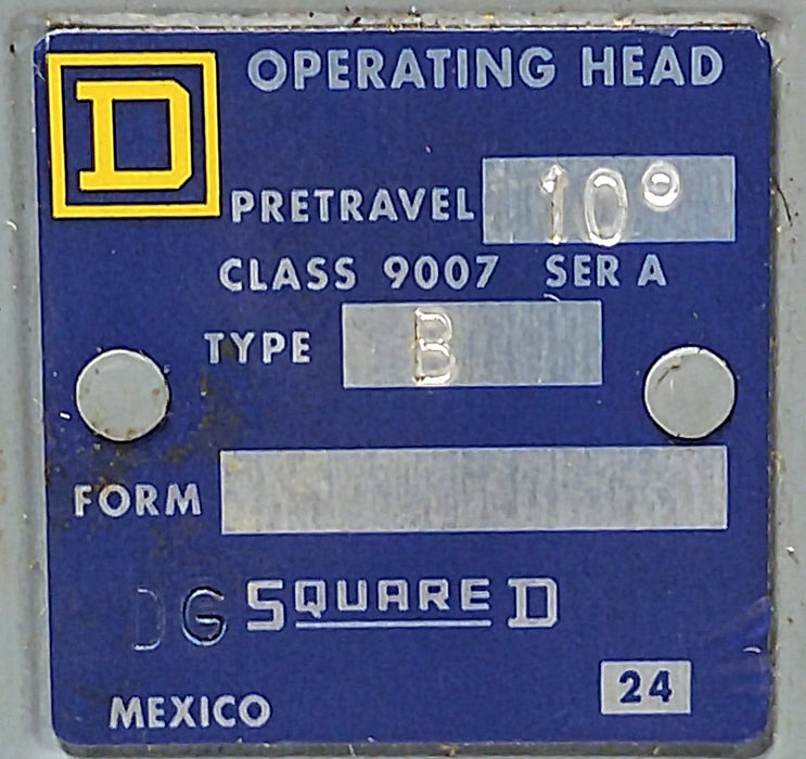 Square D 9007C52B2 600 V AC 10 A Rotary Gear Limit Switch