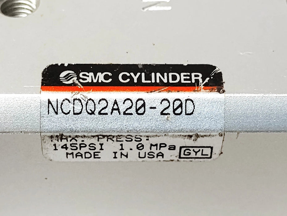 SMC NCDQ2A20-20D 145 psi Pneumatic Compact Cylinder