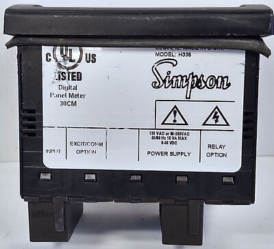 Simpson H335-1-13-0-0-0 H335113000 Panel Meter