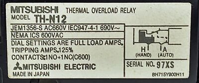 Mitsubishi TH-N12-1.4-2A Overload Protection Relay
