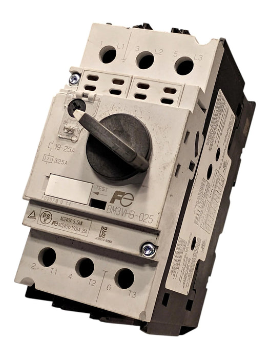 Fuji BM3VHB-025 480 V 19-25 A Manual Motor Starter w/ BZOWKUAA Auxiliary Contact