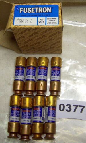 Lot of 8 Fusetron FRN-R-2 Fuses 8A 250V