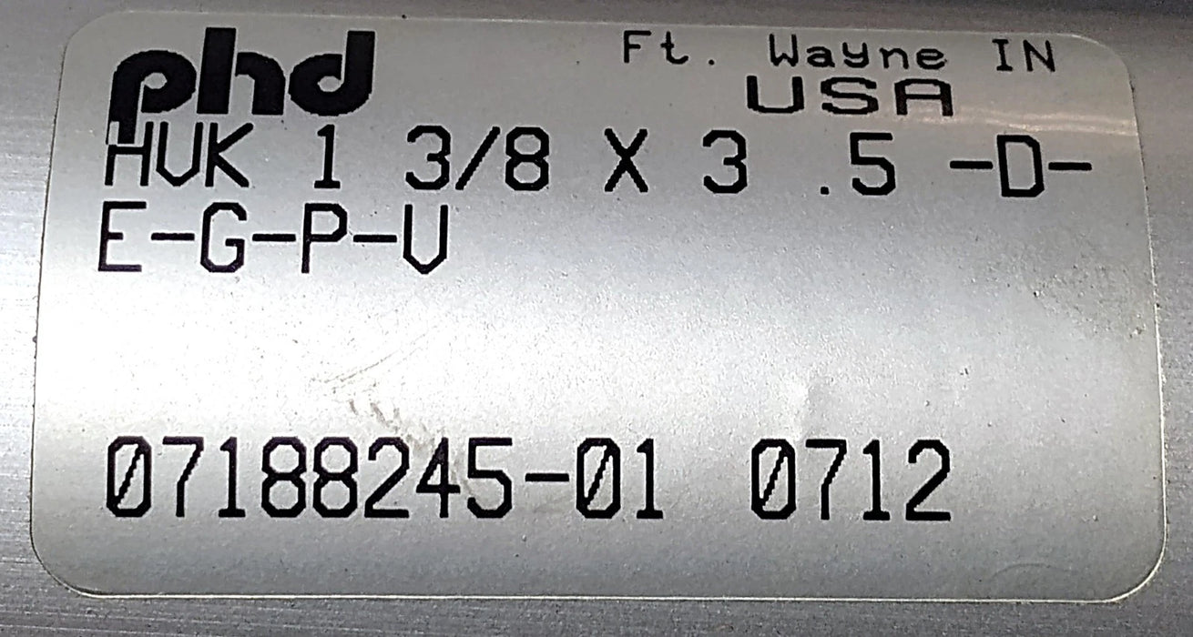 PHD HVK1-3/8X3-1/2-D-E-G-P-V Hydraulic Cylinder