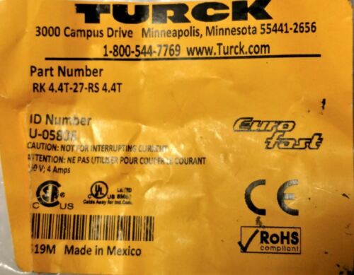 Turck RK4.4T-27-RS-4.4T Cable