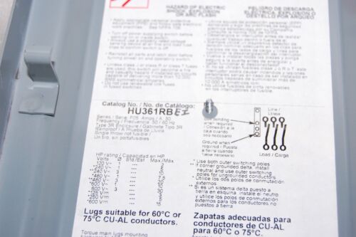 Square D HU361RBEI Heavy Duty Safety Switch