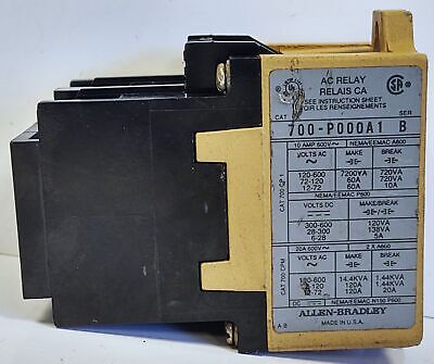 Allen-Bradley 700-P000A1 Type P DirectDrive 600 V AC Relay