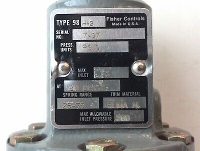 Fisher 98H-2 1/2" NPT 300 PSI MAX 25-75 PSI Spring Range Pressure Regulator