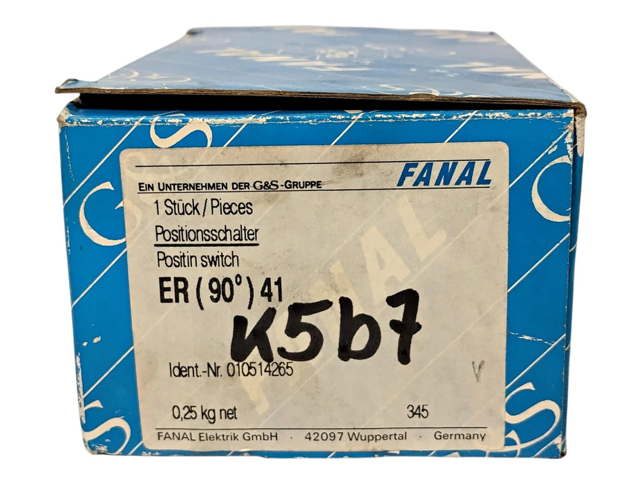 FANAL ER (90¬∞) 41 010514265 230/400/500VAC Roller Plunger Limit Switch