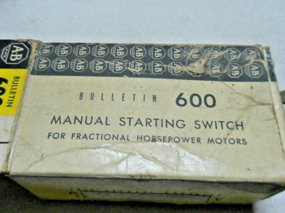 Allen-Bradley 600-TOX217 Manual Starting Switch
