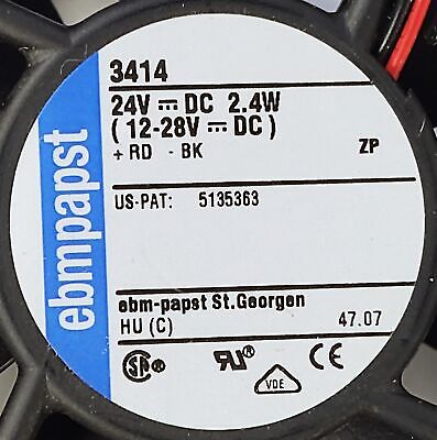 ebm-papst 3414 Series 3400 24VDC Electronic Component Fan