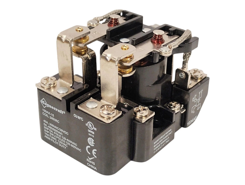 Magnecraft 199AX-15 300VAC/28VDC40 A DPDT Relay w/ 240 V AC Coil