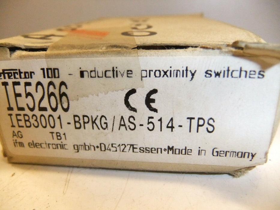 IFM EfectorIE5266 Inductive Proximity Switch IEB3001-BPKG/AS-514-TPS