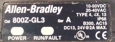 Allen-Bradley 800Z-GL3Q5 10-40VDC/20-30VAC Tap/Touch Button