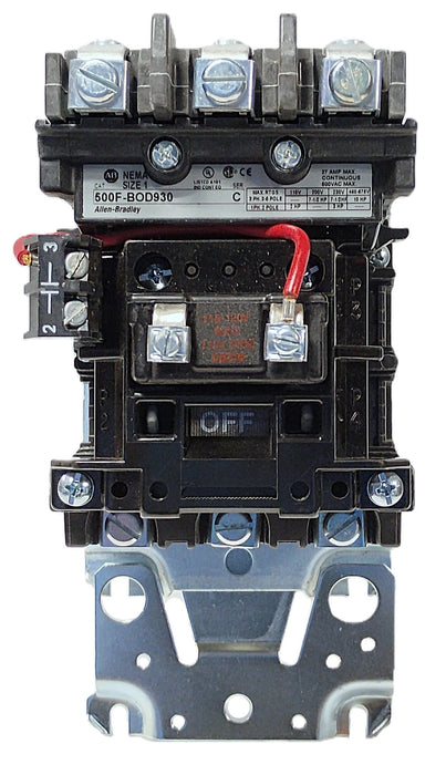 Allen-Bradley 500F-BOD930 600 V AC 27 A NEMA Size 1 Contactor w/ 110/120 V Coil