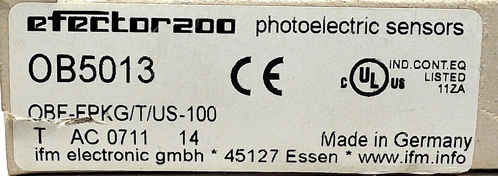 Efector OBF-FPKG/T/US-100 OB5013 10-36 V DC Fiber Optic Amplifier
