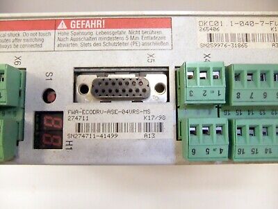 Indramat AC Servo Drive FWA-ECODRV-ASE-04VRS-MS