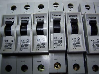 Lot of 7 Siemens Circuit Breakers 5SX23 5SX 21