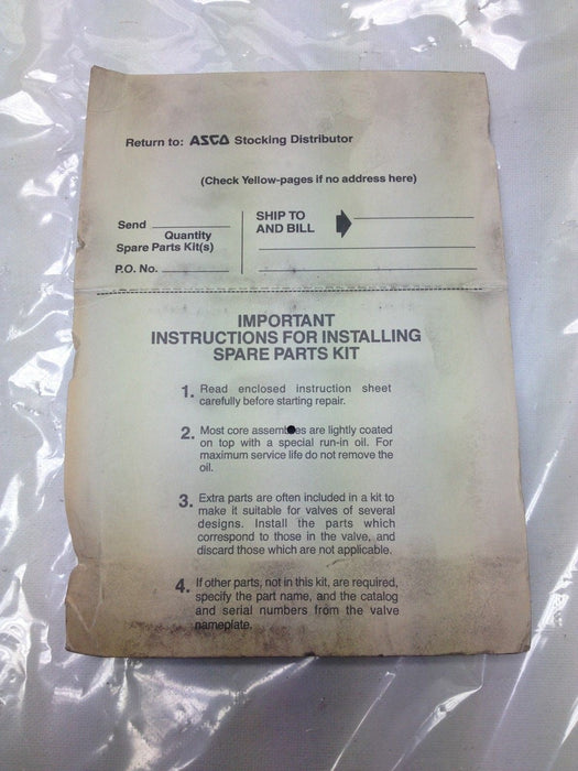 ASCO 69-319 Rebuild Kit