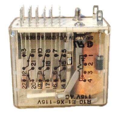 Potter & Brumfield R10-E1X6-115V 115 V AC 5 A 20-Pin Plug-in Ice Cube Relay