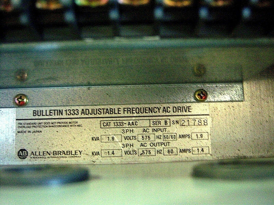 Allen-Bradley Drive 1333-AAC 3HP