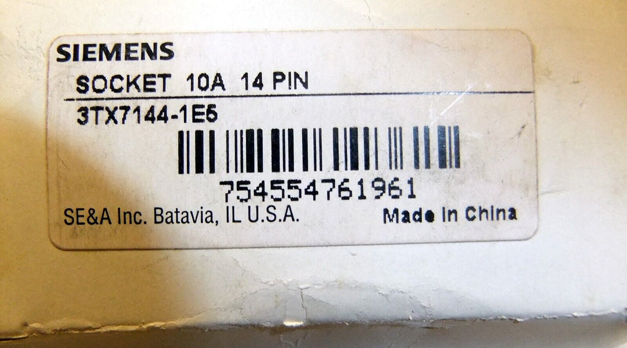 Siemens 3TX7144-1E5 Relay Socket 14 Pin