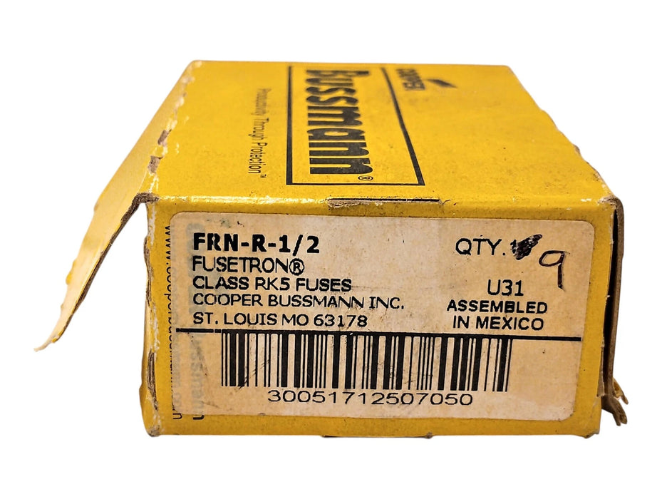 Bussmann FRN-R-1/2 250 V AC 0.5 A Current-Limiting Time Delay Fuses
