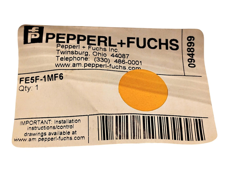 Pepperl Fuchs FE5F-1MF6 10-28 V DC Fiber-Optic Photoelectric Sensor