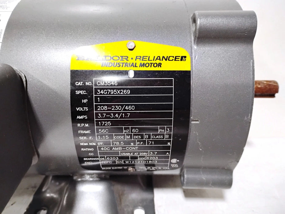 Baldor CM3546 230/460 V 1 HP 1725 RPM 56C TEFC Motor