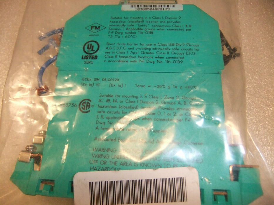Pepperl Zenner Barrier Z787 P/N 71816 (snap safe barrier