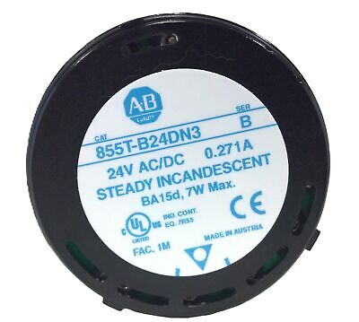 Allen-Bradley 855T-B24DN3 24 V AC / DC 7 W Steady Incandescent Green Stack Light